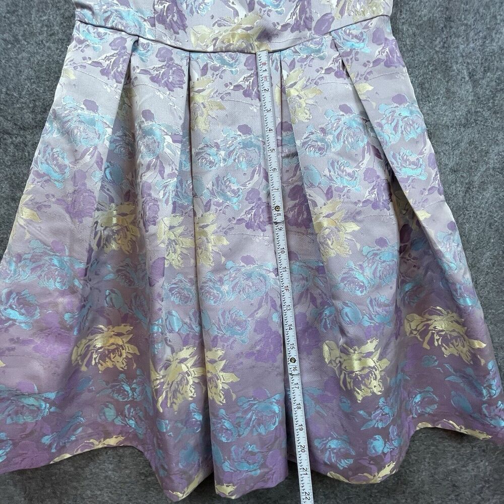 Be by Chetta B Dress 8 Lavender Gold Pleated Fairy Princess Formal Hoco Party - Picture 6 of 8